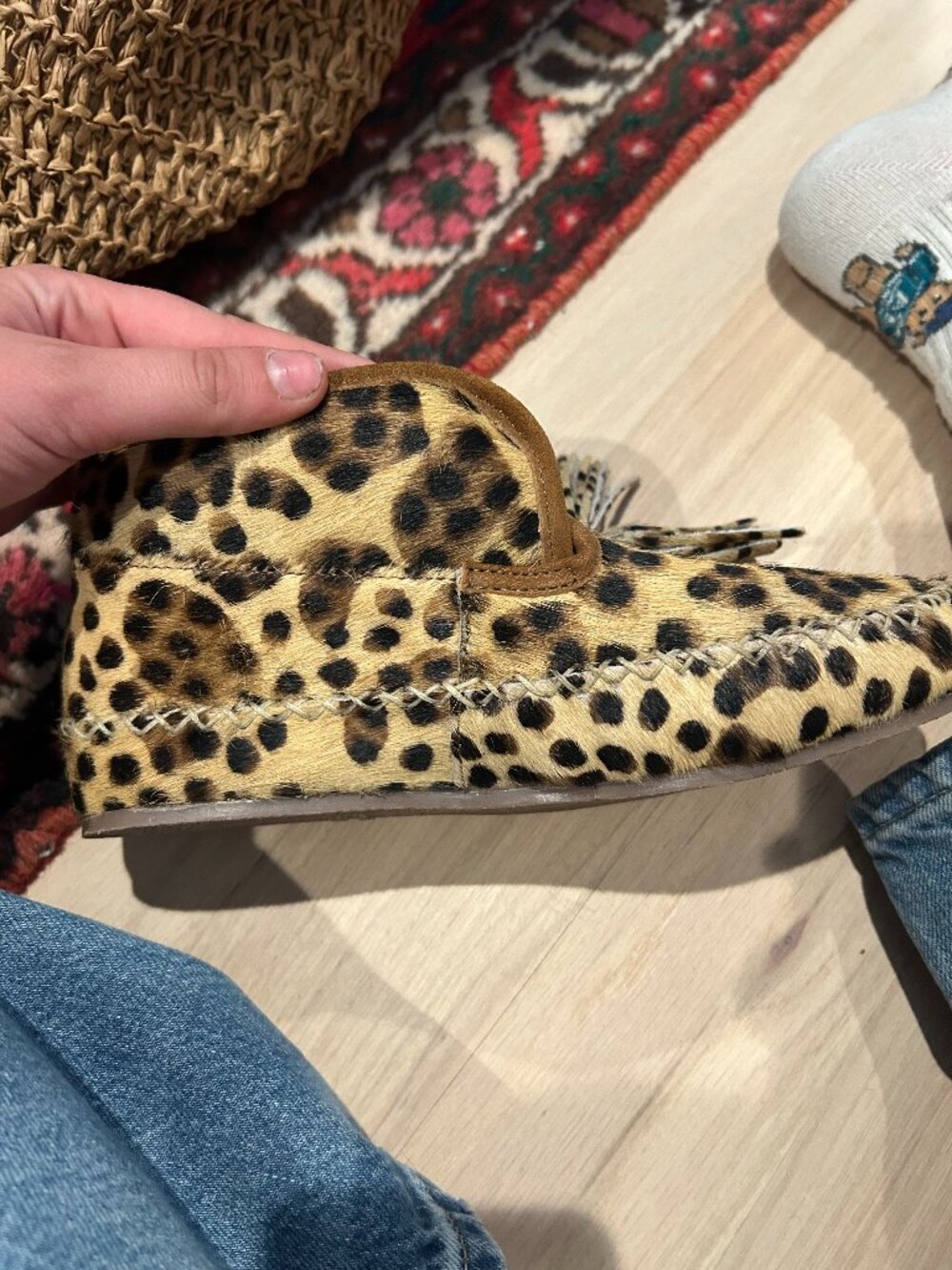 Llani leopard moccasins